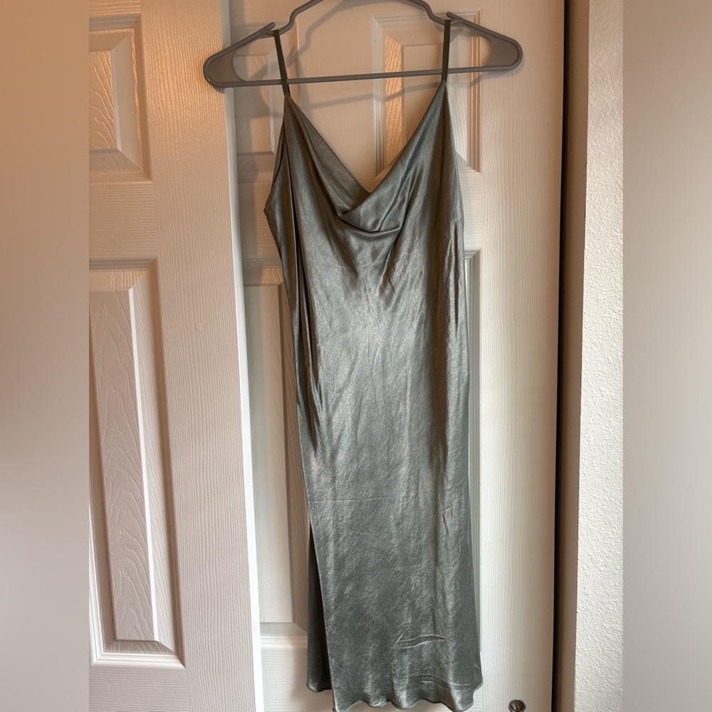 Italian Metallic Slip Dress